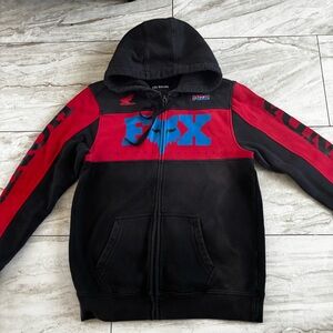 Fox Sporty Black and Red Zip-Up Jacket